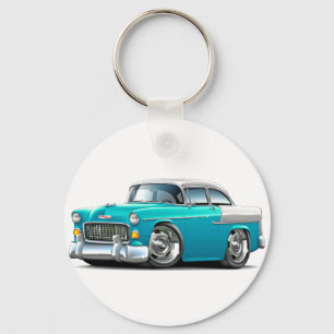 Chevy Belair Turquoise-White 1955 Sleutelhanger