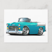 Chevy Belair Turquoise-White Convert 1955 Briefkaart (Voorkant)