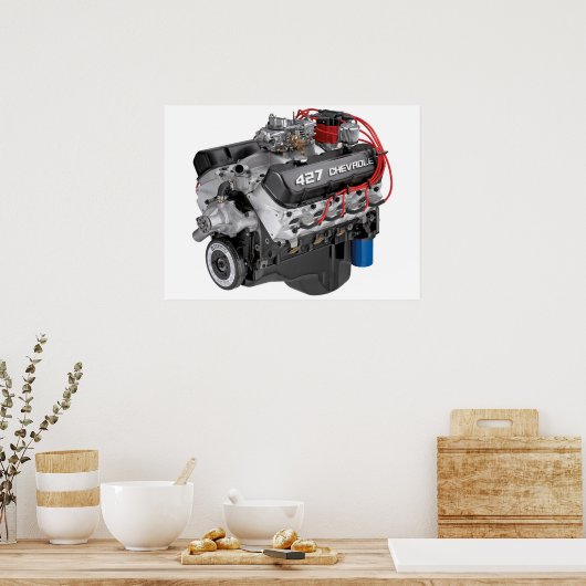 Chevy Big Block Engine Poster (Keuken)