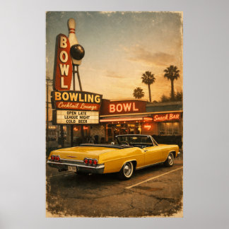 Chevy bij de Bowlingbaan - Vintage Poster