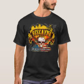 Chevy Biscayne - Burnout Banner Skull -n-Flag T-shirt (Voorkant)