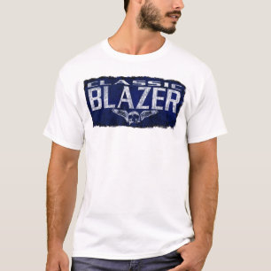 Chevy Blazer Blue Classic Winged Skull Eroded Pan T-shirt