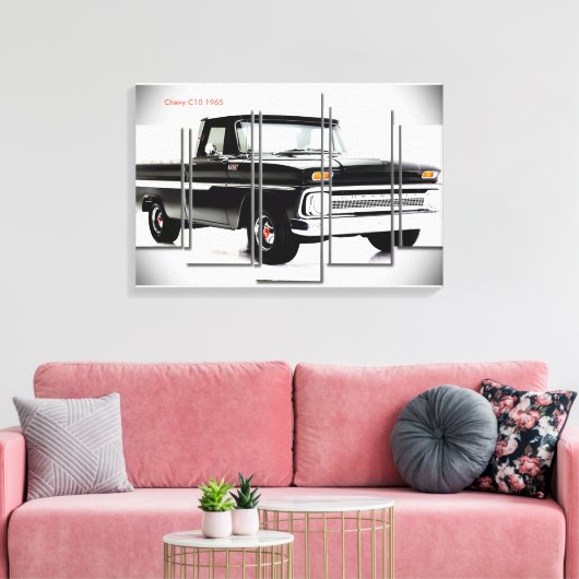 Chevy C10 1965 Canvas Afdruk (Insitu (Woonkamer))