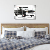 Chevy C10 1965 Canvas Afdruk (Insitu (Slaapkamer))