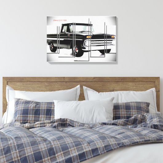 Chevy C10 1965 Canvas Afdruk (Insitu (Slaapkamer))