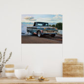 Chevy C10 Burnout Poster (Keuken)