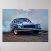 Chevy Camaro burnout Poster (Voorkant)