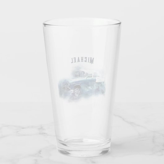  Chevy Car Personalized Beer uit de jaren vijftig Glas (Achterkant)