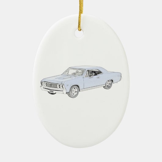Chevy Chevelle 1967 Keramisch Ornament (Voorkant)