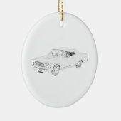 Chevy Chevelle 1967 Keramisch Ornament (Rechts)