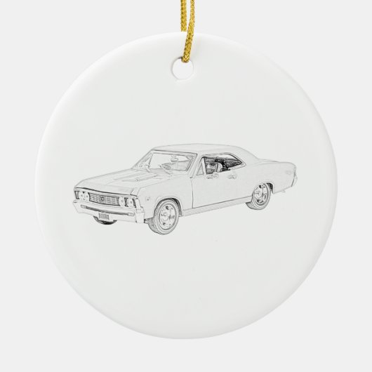 Chevy Chevelle 1967 Keramisch Ornament (Voorkant)
