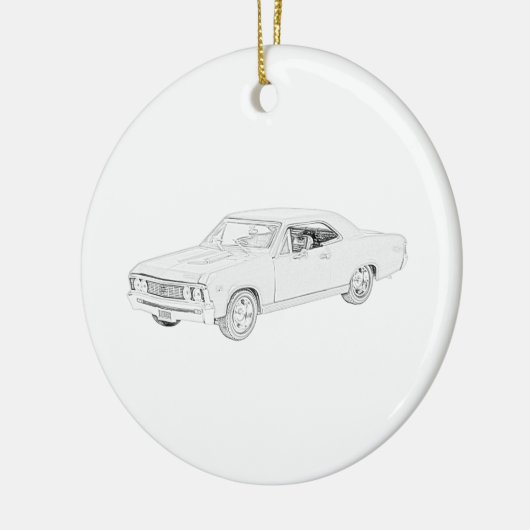 Chevy Chevelle 1967 Keramisch Ornament (Links)