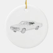 Chevy Chevelle 1967 Keramisch Ornament (Achterkant)