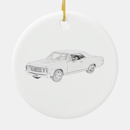 Chevy Chevelle 1967 Keramisch Ornament (Achterkant)