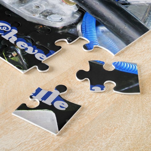 Chevy Chevelle Blue Jigzaag Puzzle 1965 Legpuzzel (Zijkant)