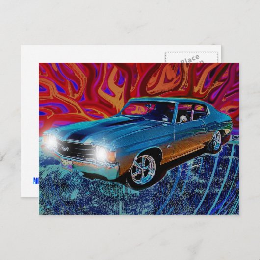 Chevy Chevelle Post Card Briefkaart (Voorkant / Achterkant)