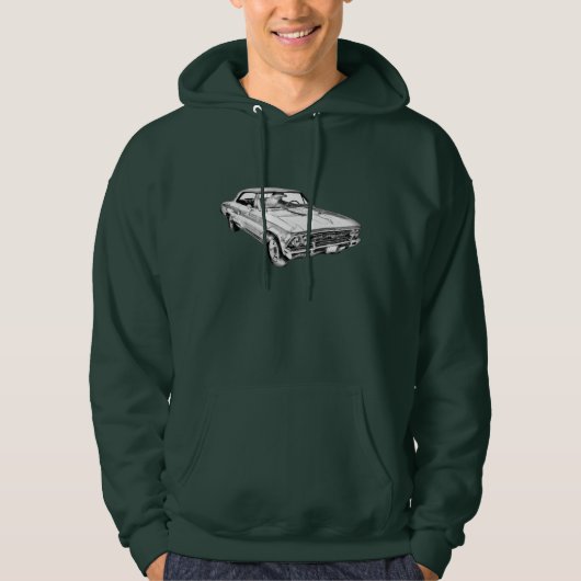 Chevy Chevelle SS 396 Illustration 1966 Hoodie (Voorkant)
