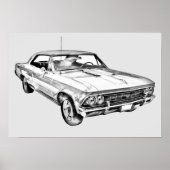 Chevy Chevelle SS 396 Illustration 1966 Poster (Voorkant)