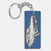 Chevy Chevelle SS 396 Illustration 1966 Sleutelhanger (Voorkant Links)