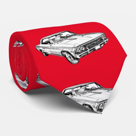 Chevy Chevelle SS 396 Illustration 1966 Stropdas (Opgerold)