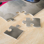 Chevy Chevelle SS 396 met Amerikaanse vlag Legpuzzel (Zijkant)