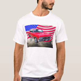 Chevy Chevelle SS 396 met Amerikaanse vlag T-shirt