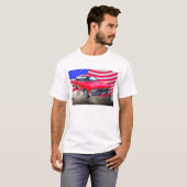 Chevy Chevelle SS 396 met Amerikaanse vlag T-shirt (Voorkant volledig)