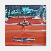Chevy Chevrolet Tri-Five BelAir Hotrod Magnet (Voorkant)