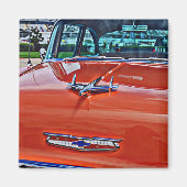 Chevy Chevrolet Tri-Five BelAir Hotrod Magnet (Voorkant)