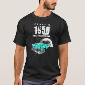 Chevy Classic 1956 Tri 5 Era Car Aqua White T-shirt (Voorkant)