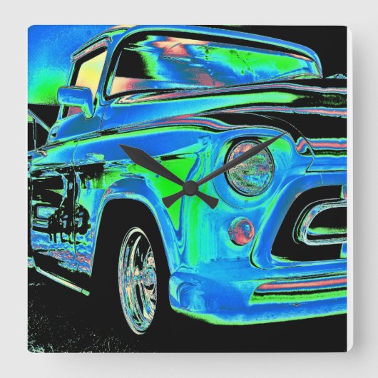 Chevy Clock Vierkante Klok (Voorkant)