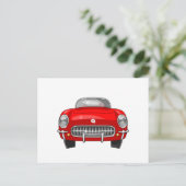 Chevy Corvette 1955 Briefkaart (Staand voorkant)