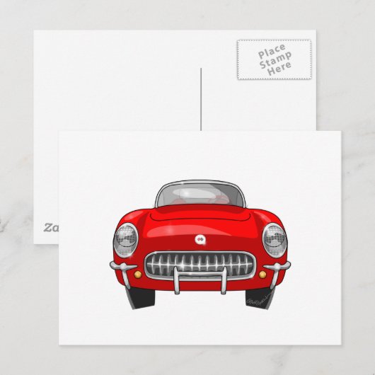 Chevy Corvette 1955 Briefkaart (Voorkant / Achterkant)