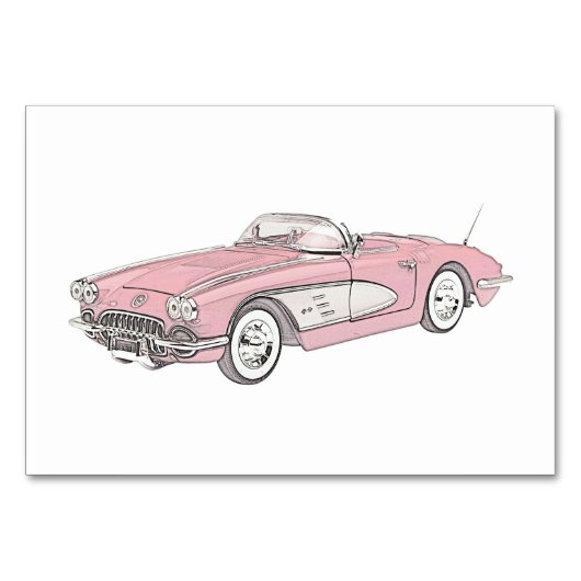 Chevy Corvette 1958 Kaart (Voorkant)