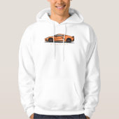 Chevy Corvette C8 Black Illustration Hoodie (Voorkant)