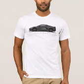 Chevy Corvette C8 Black Illustration T-shirt (Voorkant)