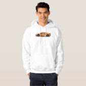 Chevy Corvette C8 Zwarte Illustratie Hoodie (Voorkant volledig)