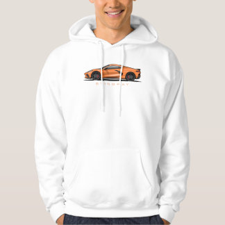 Chevy Corvette C8 Zwarte Illustratie Hoodie