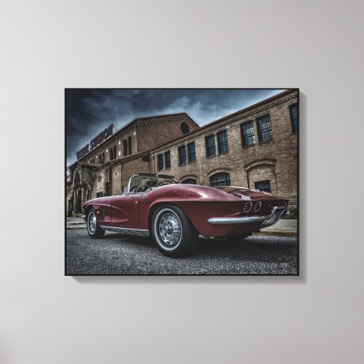  chevy corvette onder luiers canvas afdruk (Voorkant)