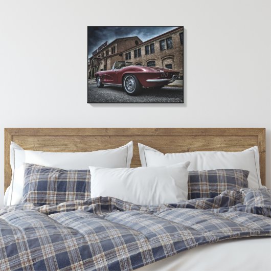  chevy corvette onder luiers canvas afdruk (Insitu (Slaapkamer))