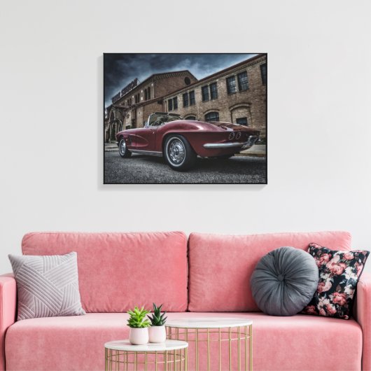  chevy corvette onder luiers canvas afdruk (Insitu (Woonkamer))