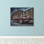  chevy corvette onder luiers canvas afdruk (Insitu (Houten vloer))