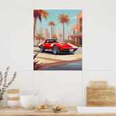 Chevy Corvette Poster (Keuken)