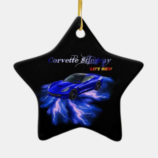 Chevy: Corvette Stingray 2013 Keramisch Ornament (Achterkant)