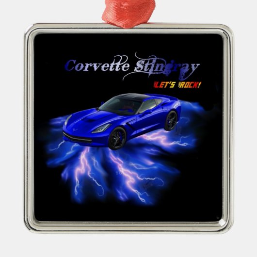 Chevy: Corvette Stingray 2013 Metalen Ornament (Voorkant)