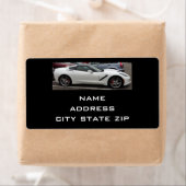 "CHEVY CORVETTE STINGRAY" ADRESETIKETTEN ETIKET (Insitu)