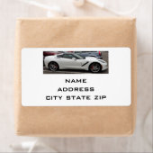 "CHEVY CORVETTE STINGRAY" ADRESETIKETTEN ETIKET (Insitu)