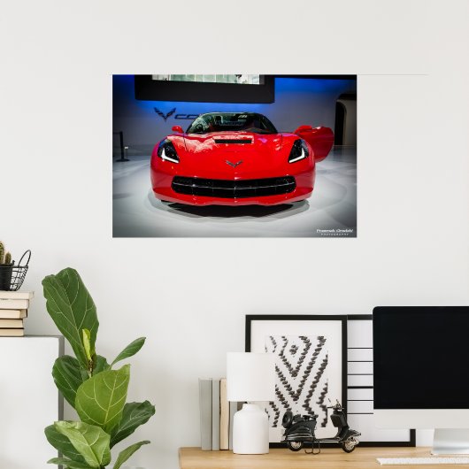 Chevy Corvette Stingray Poster (Thuiskantoor)
