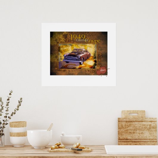 Chevy Coupe 1949 Poster (Keuken)