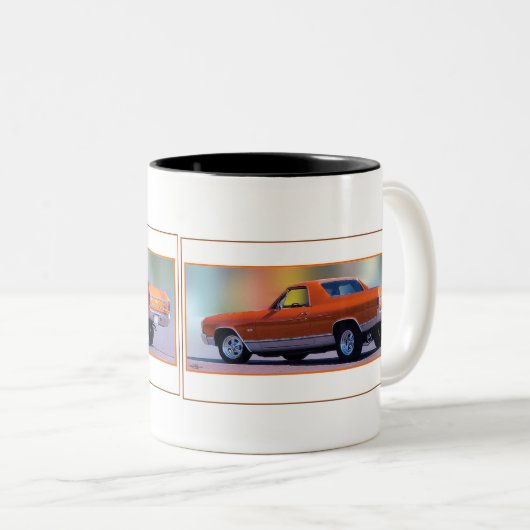 CHEVY EL CAMINO COFFEE CUP TWEEKLEURIGE KOFFIEMOK (Voorkant rechts)